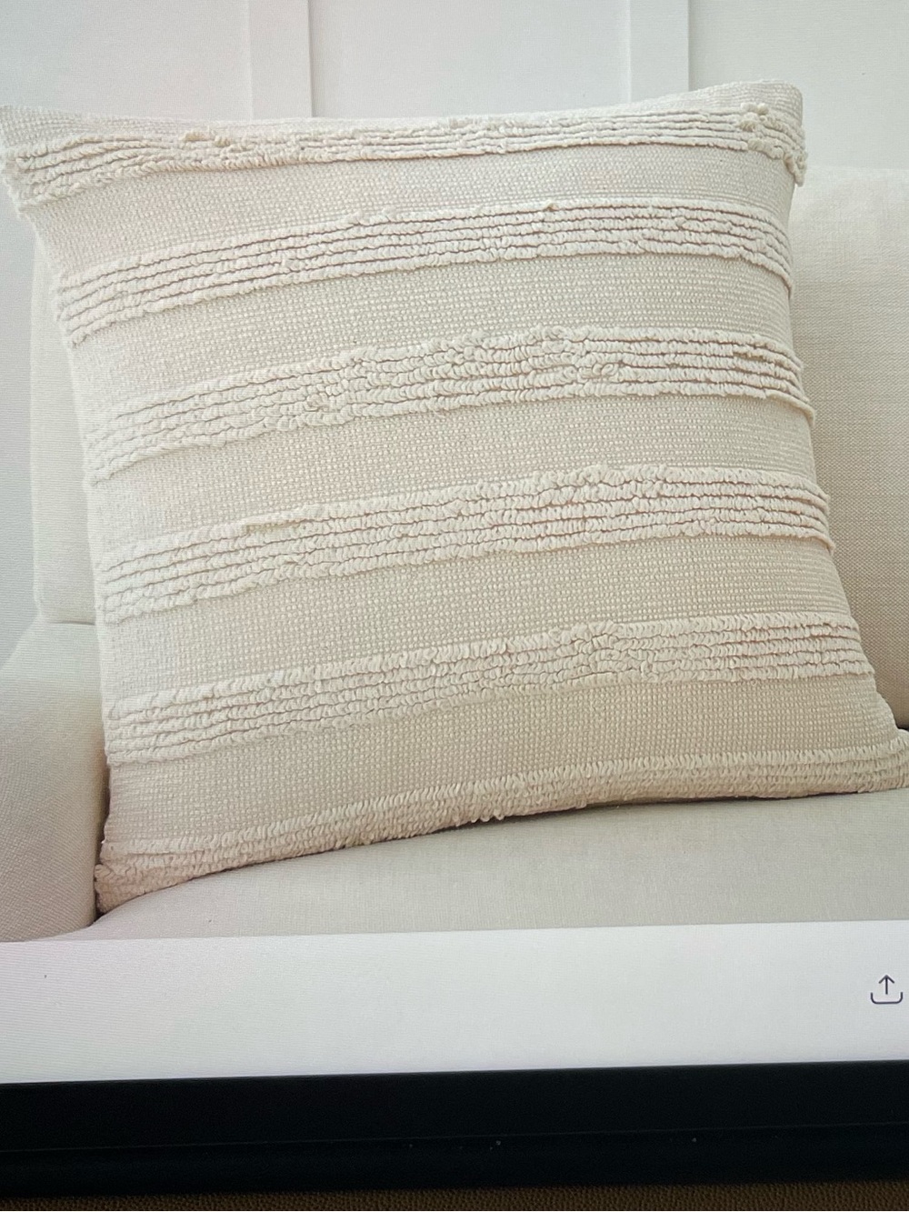 Two Pottery Barn Handwoven Textured Pillow Covers - Picture 2 of 6